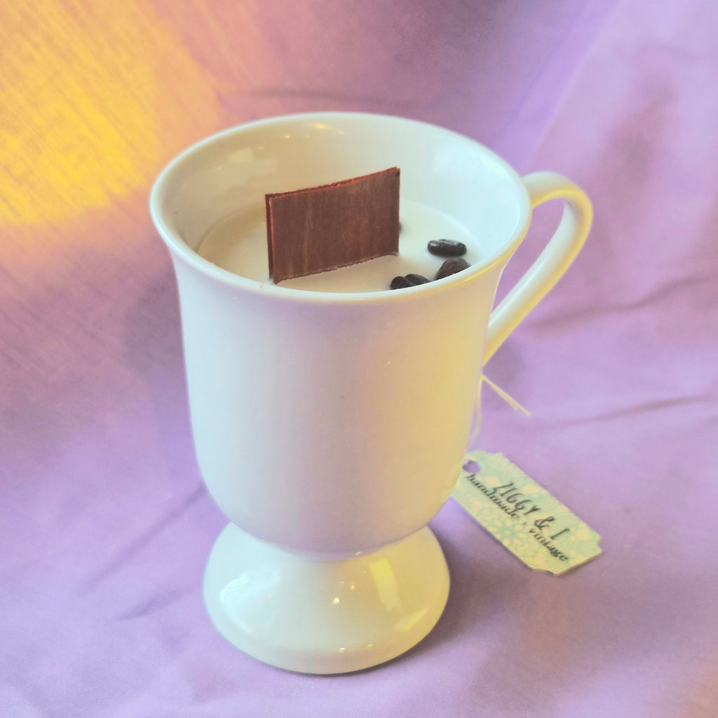 Cafe Latte Vintage Teacup Candle