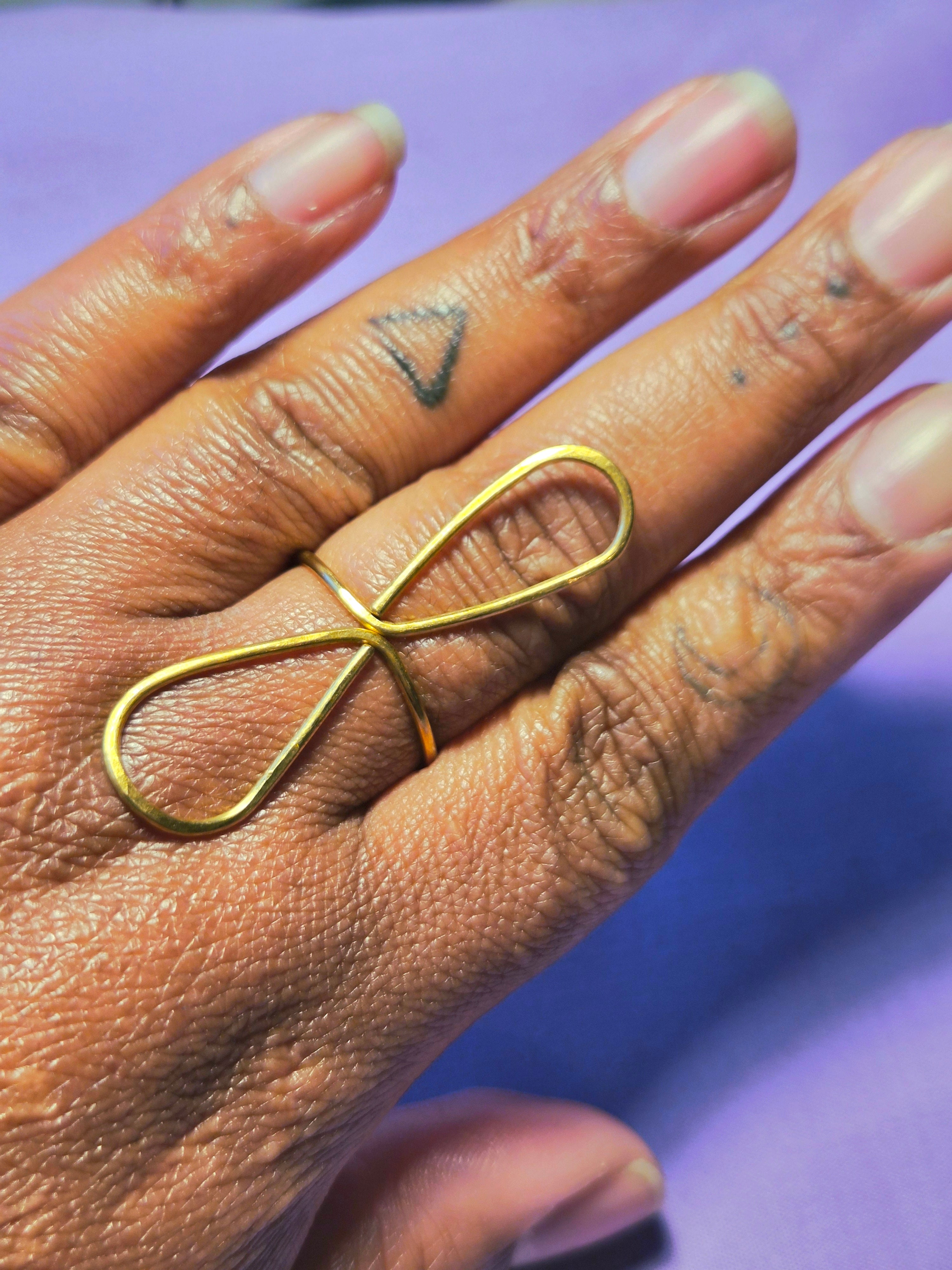 Wire Wrapped 'Ankh' Ring