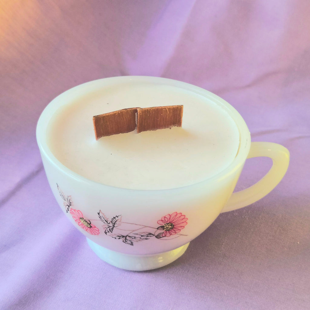 Cherry Blossom Vintage Teacup Candle