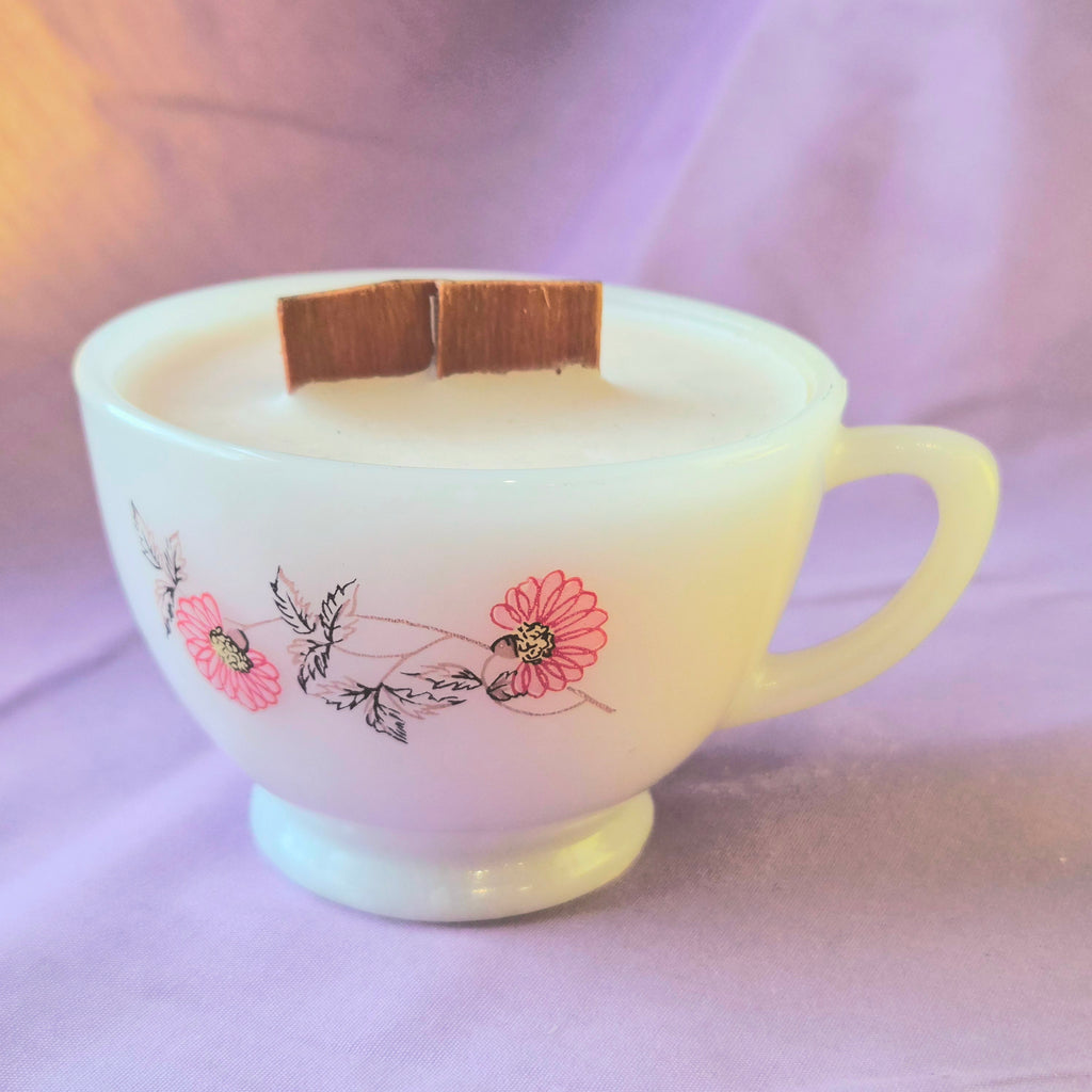 Cherry Blossom Vintage Teacup Candle